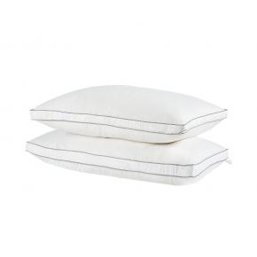 Three-layer microfiber and goose feather filled pillow