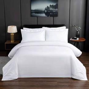 Plain white cotton king size hotel bedsheets wholesale comforter duvet cover set