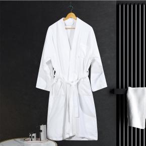 Hotel Spa 100% Cotton Velour Bathrobe Hotel Dressing Gown Embroidered Logo Bath Robe