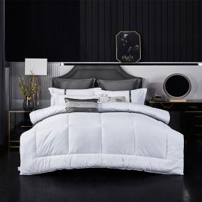 Hotel Home bed linen comforter 100% cotton fabric duvet microfiber filling white Hotel Quilt